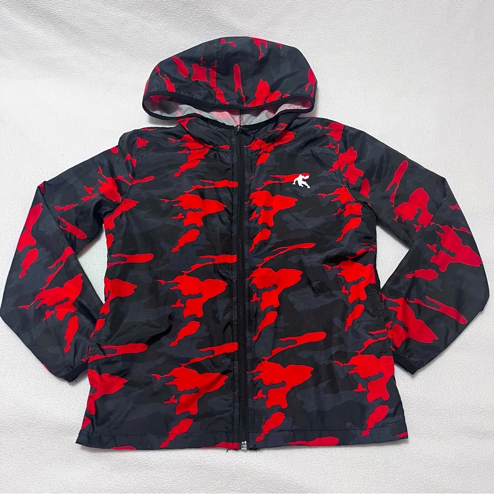 And1 kids camouflage windbreaker black red size Medium (8)